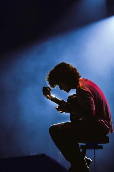 Couple playing guitar